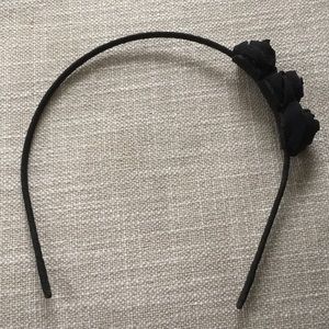 Black J.Crew flower headband